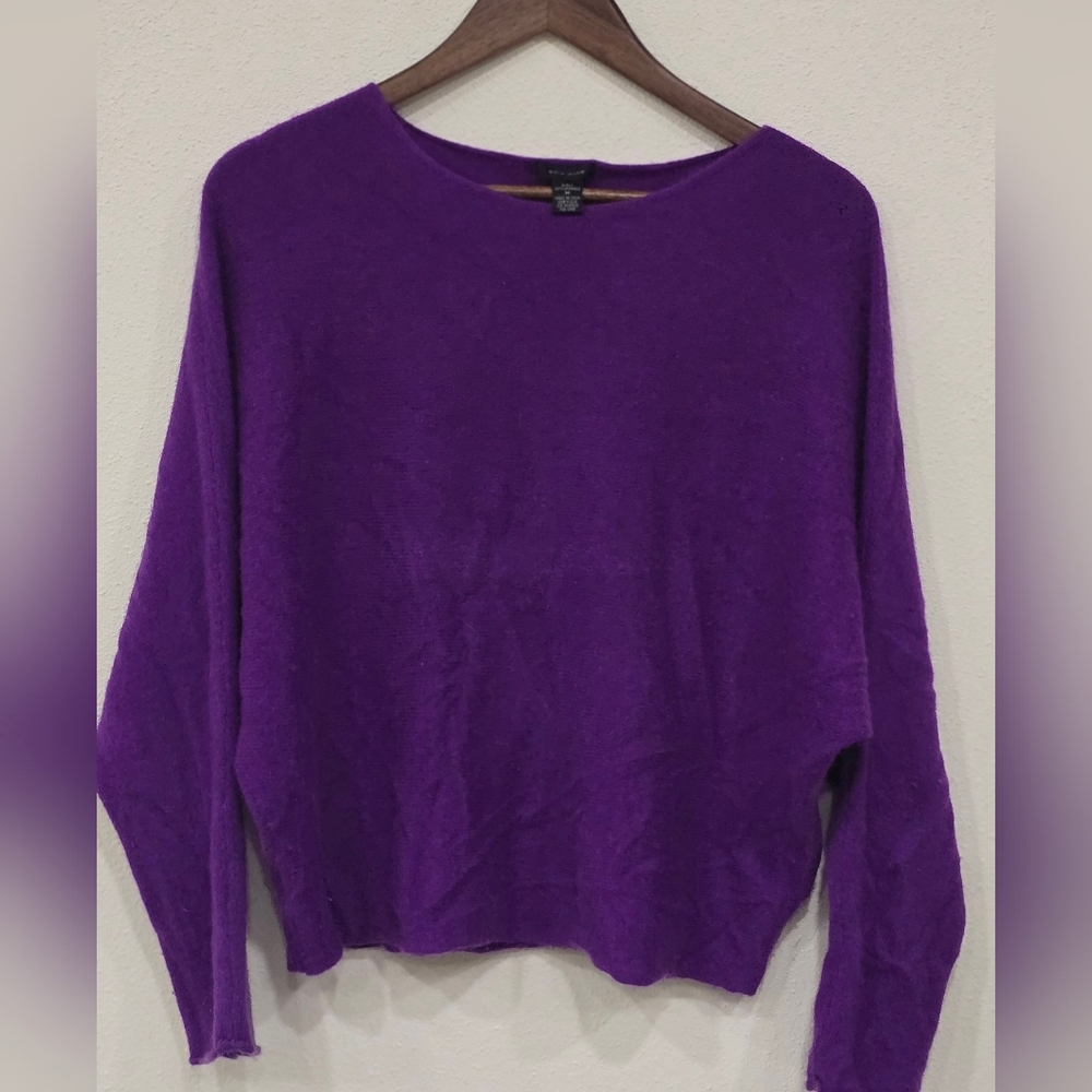 Only Mine Cashmere Purple Violet Sweater Sz M - Picture 2 of 15